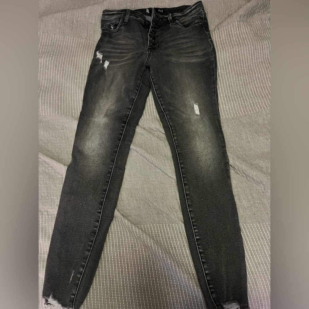 Kut From the Kloth black distressed jeans